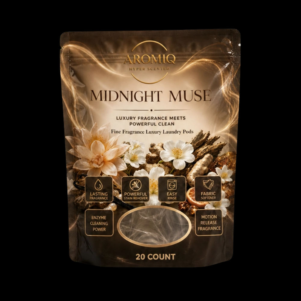 Aromiq™ Midnight Muse Fine Fragrance Laundry Pods | 8x Cleaning Power | 20 Count